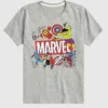 Marvel Avengers-T-skjorte med doodle-motiv og korte ermer for småbarn