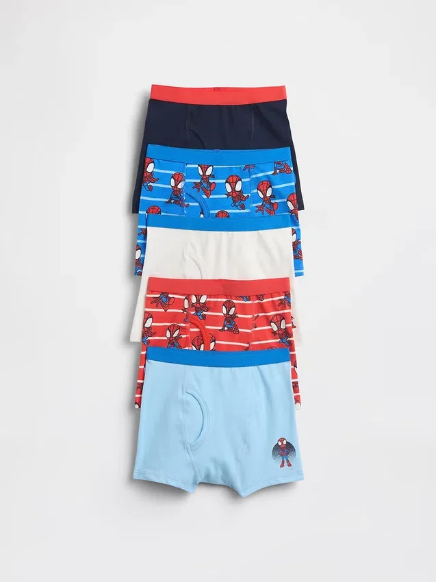 Marvel-boxershorts i økologisk stretchbomull for Baby og Småbarn (5-pakning)