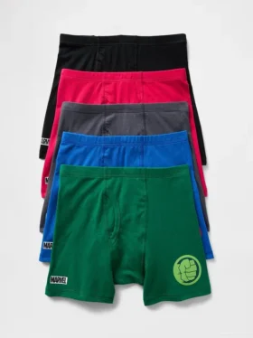 Marvel-boxershorts i økologisk stretchbomull for barn (5-pakning)