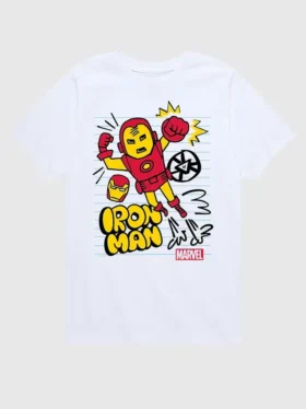 Marvel Iron Man Doodle-Shorts-t-skjorte med kort erme for småbarn
