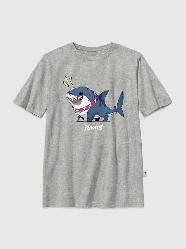 Marvel Rivals «Jeff the Shark»-T-skjorte med grafikk for barn