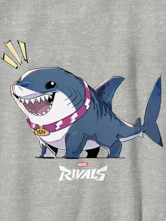 Marvel Rivals «Jeff the Shark»-T-skjorte med grafikk for barn