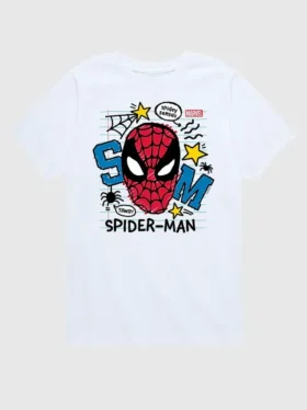 Marvel Scribbled Spider-Man-T-skjorte med kort erme og grafisk trykk for småbarn