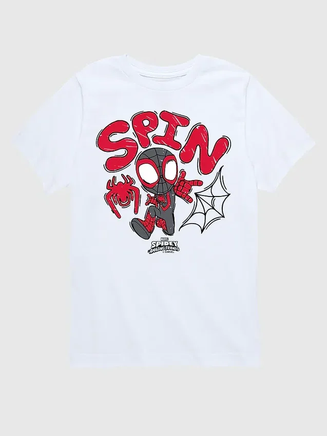 Marvel Spin Doodle-T-skjorte med kort erme og grafisk trykk for småbarn