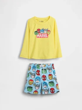 Marvel-svømmesett med rash guard for Baby og Småbarn