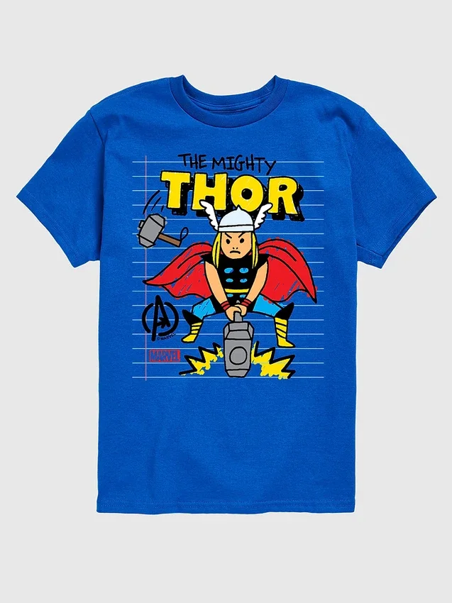 Marvel Thor Doodle-T-skjorte med kort erme for småbarn
