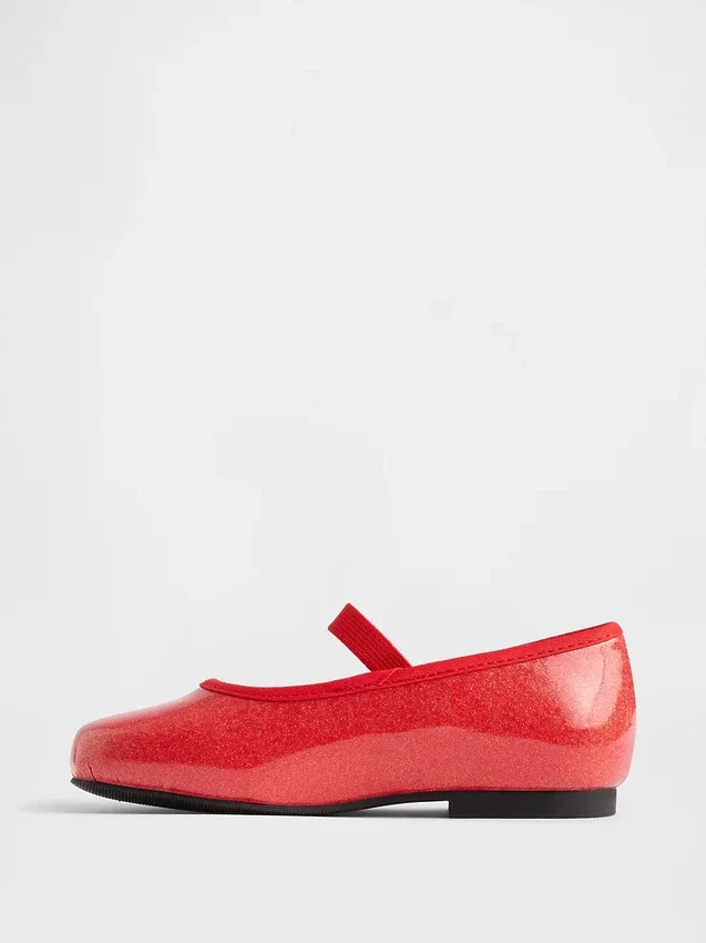 Mary Jane-ballerinasko med glans for småbarn