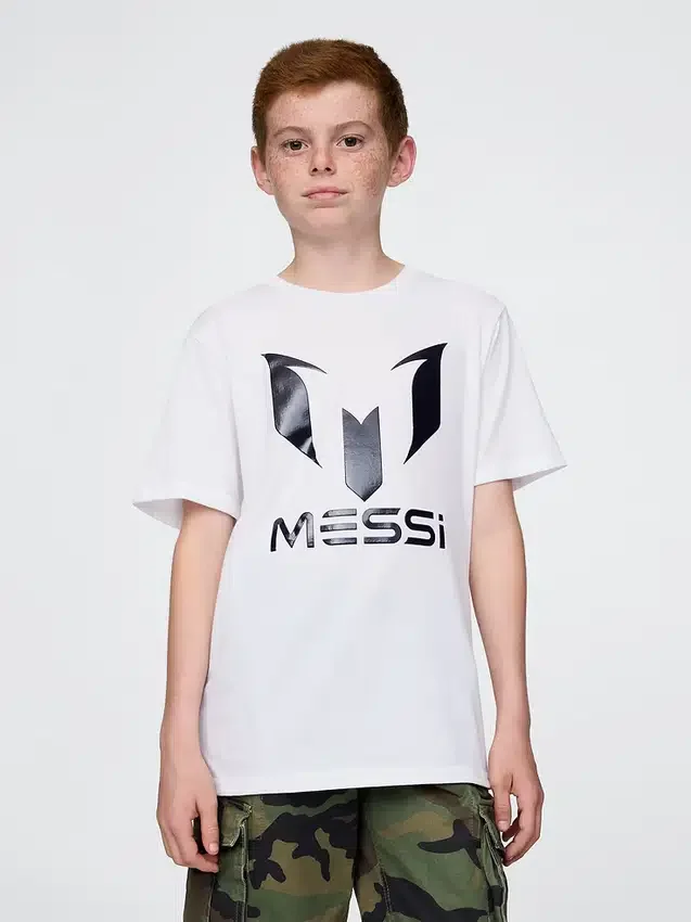 Messi-T-skjorte med grafisk trykk for barn