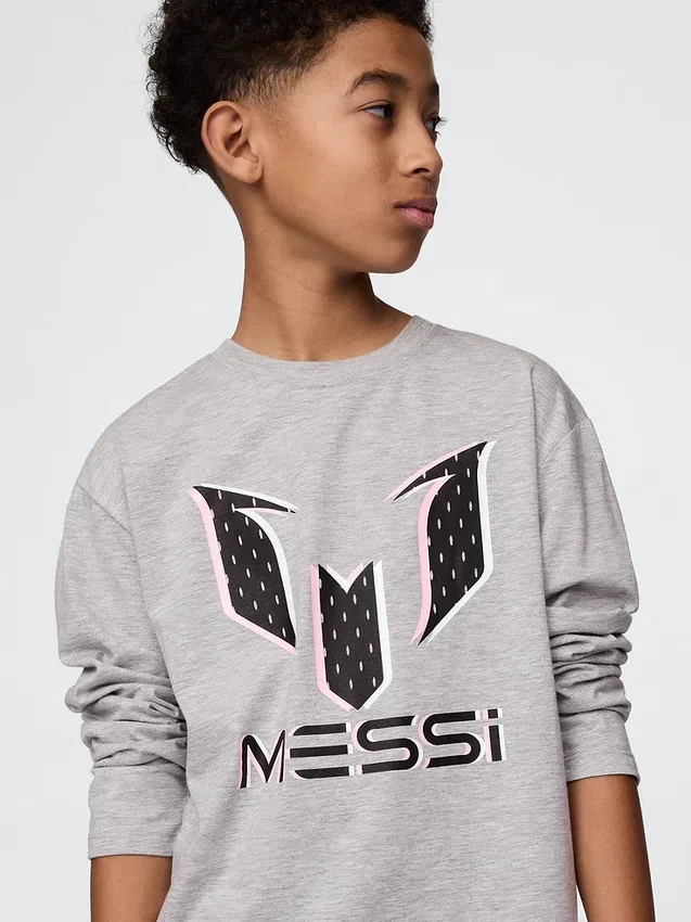 Messi-T-skjorte med grafisk trykk for barn