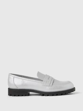 Metalliske loafers for barn