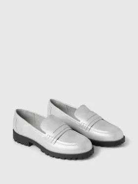Metalliske loafers for barn
