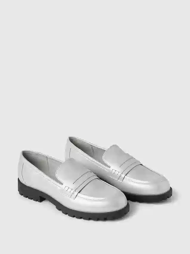Metalliske loafers for barn