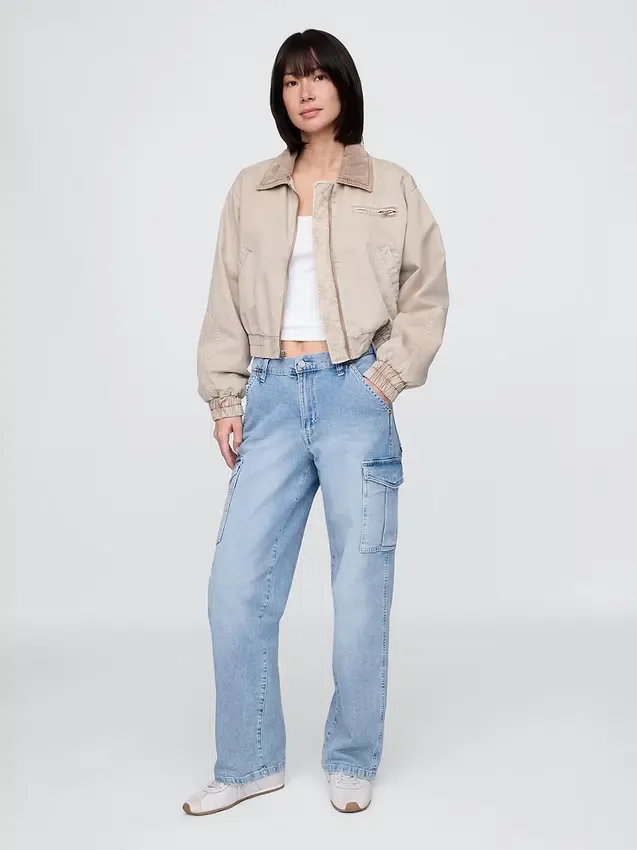 Mid Rise '90S Loose Cargo Jeans