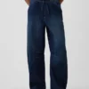 Mid Rise Easy Horseshoe-Jeans