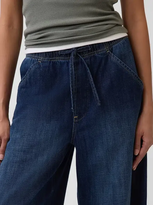 Mid Rise Easy Horseshoe-Jeans