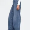 Mid Rise Knit Easy Baggy Jeans