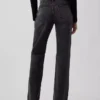 Mid Rise stive, avslappede flare-Jeans