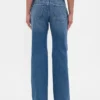 Mid Rise stive, avslappede flare-Jeans