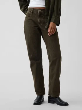 Mid Rise Straight Taper-Jeans
