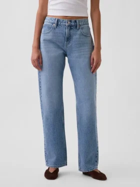 Mid Rise Straight Taper-Jeans