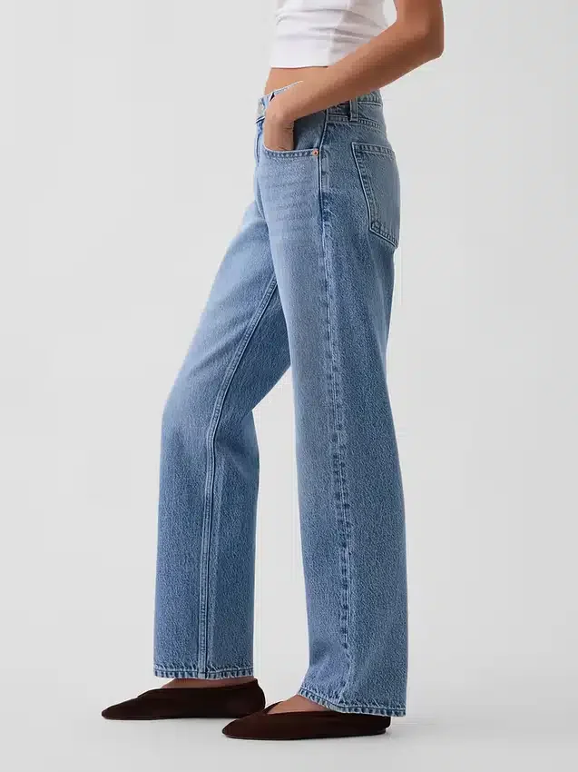 Mid Rise Straight Taper-Jeans