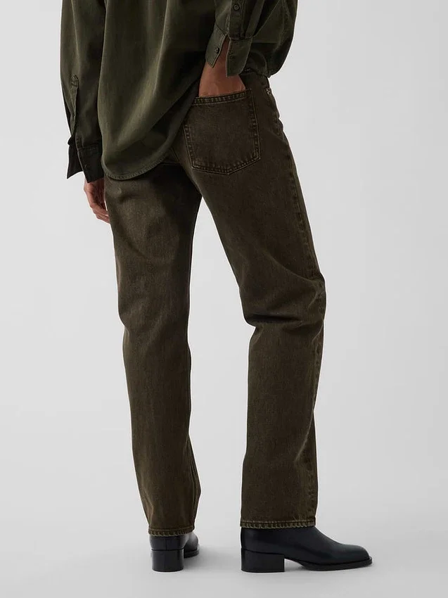 Mid Rise Straight Taper-Jeans