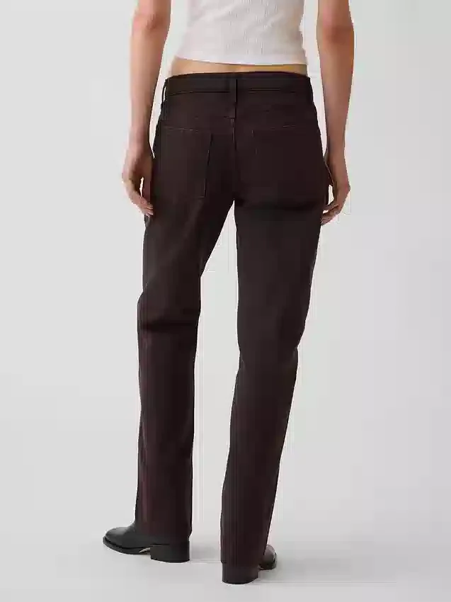 Mid Rise Straight Taper-Jeans