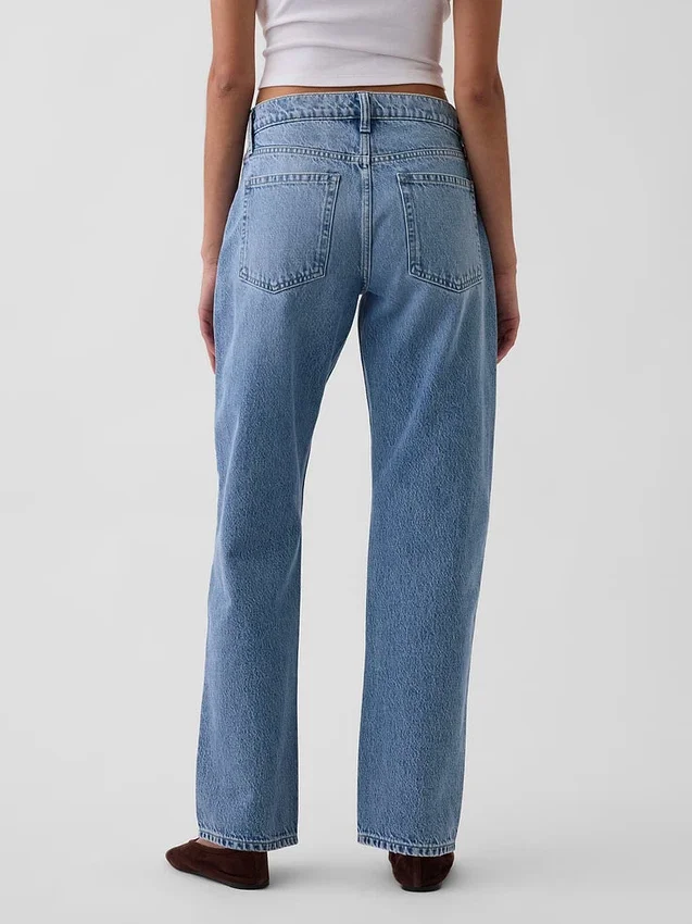 Mid Rise Straight Taper-Jeans