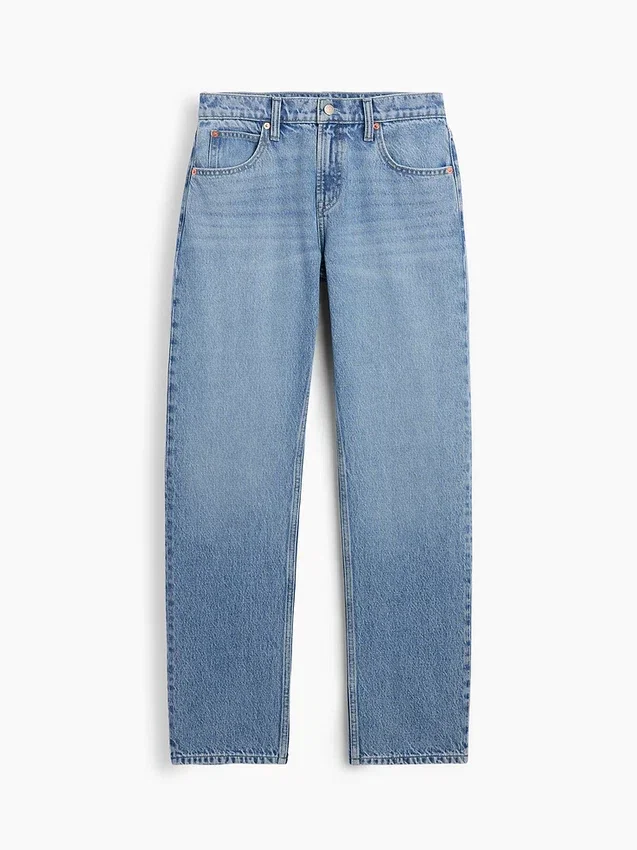 Mid Rise Straight Taper-Jeans