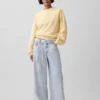 Mid Rise Ultrasoft Baggy Micro Belt-Jeans
