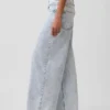 Mid Rise Ultrasoft Baggy Micro Belt-Jeans