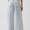 Mid Rise Ultrasoft Baggy Micro Belt-Jeans