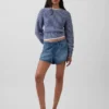 Mid Rise Ultrasoft Denim Easy Dolphin-Shorts