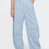 Mid Rise Ultrasoft Denim Stripe Easy Horseshoe Jeans
