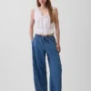 Mid Rise Ultrasoft Easy Barrel-Jeans