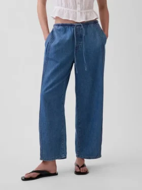 Mid Rise Ultrasoft Easy Barrel-Jeans