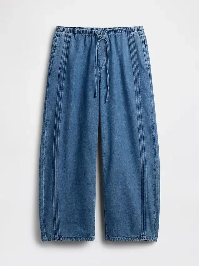 Mid Rise Ultrasoft Easy Barrel-Jeans