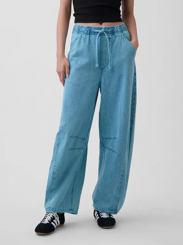 Mid Rise Ultrasoft Easy Horseshoe-Jeans