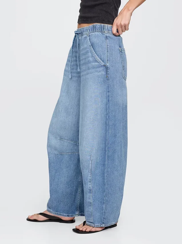 Mid Rise Ultrasoft Easy Horseshoe-Jeans