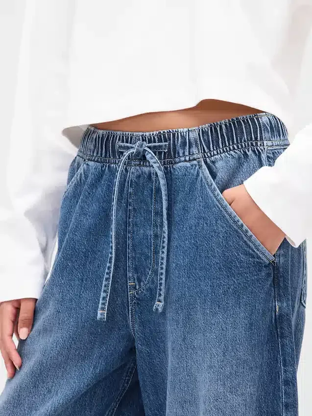 Mid Rise Ultrasoft Easy Horseshoe-Jeans