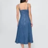 Midi-kjole i denim