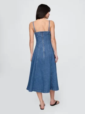 Midi-kjole i denim