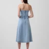 Midi-kjole i denim