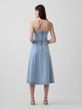 Midi-kjole i denim