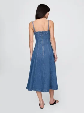 Midi-kjole i denim