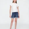 Midi-shorts i denim for barn