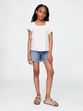 Midi-shorts i denim for barn