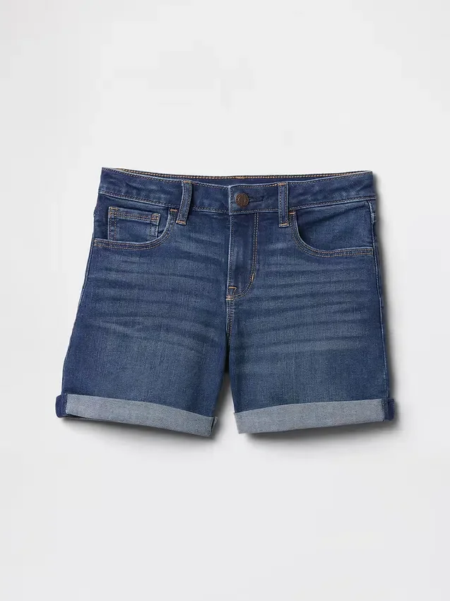 Midi-shorts i denim for barn