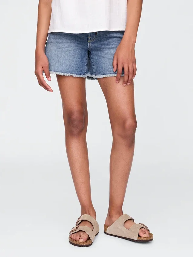 Midi-shorts i denim for barn