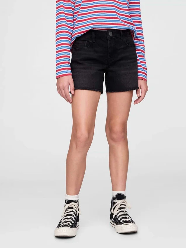 Midi-shorts i denim for barn